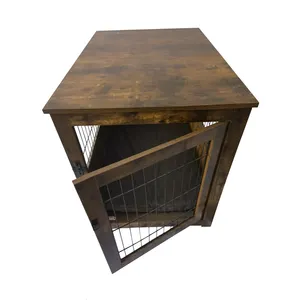 Muebles de madera para mascotas, caja de madera para interior, jaula para perros, venta al por mayor