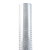 Rouleau de vinyle réfléchissant prismatique auto-adhésif personnalisé, feuille rétro-réfléchissante PET/acrylique pour autocollant d'avertissement de camion