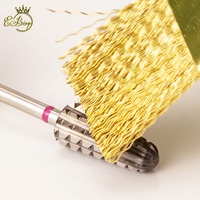 Golden Flat Head Mini kuningan tembaga kawat Manual kuku bubuk debu sikat pembersih pembersih untuk bor Bit
