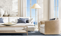 DIXON nouveauté meubles de maison Style américain confort loisirs Dixon fauteuil en rotin chaise de salle à manger avec coussin doux