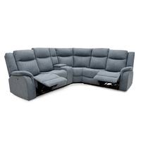 Canapé d'angle inclinable électrique en tissu Geeksofa Furniture, moderne, 5 places, avec console pour salon