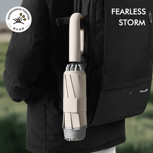 Vente en gros personnalisé de 23 pouces de haute qualité automatique triple anneau inversé parapluie de golf boucle poignée pongé style américain voyage - Product Image 2