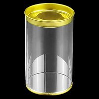 Boîte d'emballage cylindrique en plastique transparent en PVC pour animaux de compagnie, impression UV, cylindre en plastique