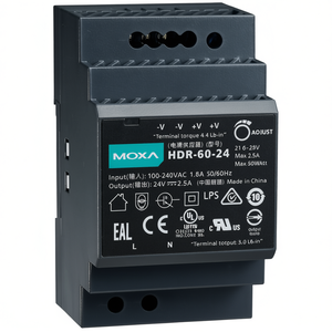 Fuente de Alimentación Moxa HDR-60-24 para Riel DIN, 100-240 VCA a 24 VCC, 1.8 A, Convertidor Industrial - Product Image 2
