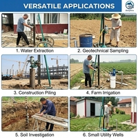 Perceuse à disque portative 220v 1500W, vente chaude, équipement de forage de puits d'eau, petite machine de forage de puits électrique