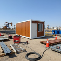 Maison de luxe préfabriquée mobile de 20 pieds en conteneur plat pour bureau, bureau portable prêt à l'emploi
