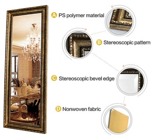 Espejo <span class=keywords><strong>de</strong></span> Pared <span class=keywords><strong>de</strong></span> Cuerpo Entero con Marco Dorado Tallado, Estilo Barroco Vintage para Dormitorio, Sala <span class=keywords><strong>de</strong></span> Estar, Entrada, Decoración del <span class=keywords><strong>Hogar</strong></span>, <span class=keywords><strong>Venta</strong></span> <span class=keywords><strong>al</strong></span> <span class=keywords><strong>Por</strong></span> <span class=keywords><strong>Mayor</strong></span> - Product Image 5