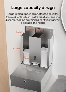 AOLQ ticari duvara monte temizlik peçeteleri & Tampon kadınsı hijyen dağıtıcılar <span class=keywords><strong>s</strong></span>ıhhi ped dağıtıcı okul için - Product Image 4