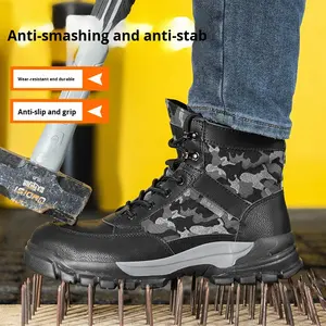 Bottes tactiques d'hiver en gros pour hommes, montantes, doublées fourrure, à lacets, grandes tailles 39-48, semelle extérieure en caoutchouc, pour l'extérieur - Product Image 4