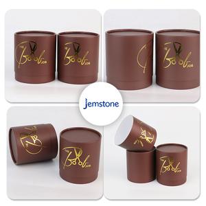 Vente chaude Personnalisé Kraft Artisanat Cylindre Papier Tube Couvercle D'emballage Divers Boîte De Papier Recyclable Vanishing Impression Manipulation - Product Image 6