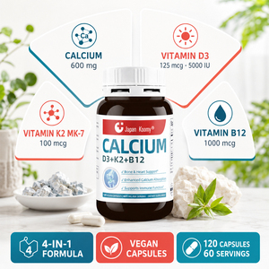 Cápsulas de Vitaminas Shecome Premium con Calcio D3+K2+B12, Favorecen la Función Ósea y Muscular, Suplemento Herbal de Calcio D3+K2+B12 - Product Image 5