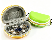 Mini étui de rangement pour écouteurs en EVA coloré et étanche avec écouteurs filaires et câble de données USB, fermeture à boucle pour les voyages
