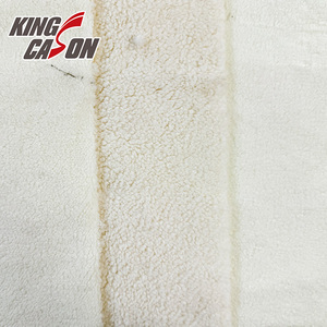 Kingcason 100% poliestere riciclato all'ingrosso su misura produttore cinese caldo bianco Sherpa tessuti per la casa - Product Image 2