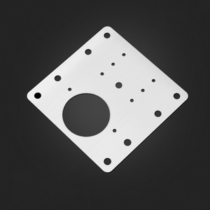 Stainless Steel Hinge Plate 0.5mm Thick Silver Industrial Door Mounting Plate Screwed Installation - Product Image 1