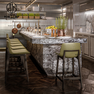 Diseño moderno de cuero naranja muebles de hotel al por mayor de comida rápida restaurante Mesa silla conjunto para cafetería USO COMERCIAL - Product Image 5
