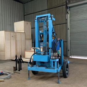 Foreuse de puits d'eau rotative montée sur camion à roues hydraulique Lich 100m de profondeur - Product Image 1