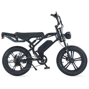 Bicicleta Eléctrica de Estilo Retro 2026 con Llantas Gruesas y Suspensión Completa, Kit de Motor de 52V 48V 500W/750W 1000W, Batería de Litio Integrada - Product Image 3