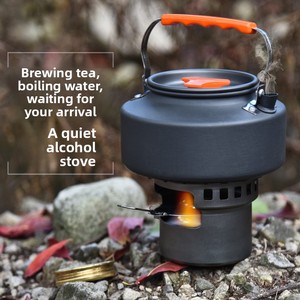 Nouvelle cuisinière à alcool portable d'extérieur <span class=keywords><strong>2</strong></span>-en-1 coupe-vent pour l'alpinisme, les voyages, les pique-niques et le <span class=keywords><strong>camping</strong></span> (pour faire bouillir de l'eau) - Product Image 3