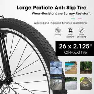 26 İnç Dağ Bisikleti Yüksek Yoğunluklu Karbon Çelik Gövde 21 Vitesli Dişli Sistemi Ön Süspansiyon Çift V Frenler Gençler ve Yetişkinler için - Product Image 2