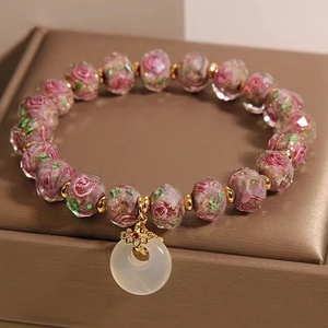 Bracciali in vetro lucciola perline braccialetto bagliore nel buio per le donne vetro <span class=keywords><strong>Murano</strong></span> luminoso perline <span class=keywords><strong>gioielli</strong></span> - Product Image 4