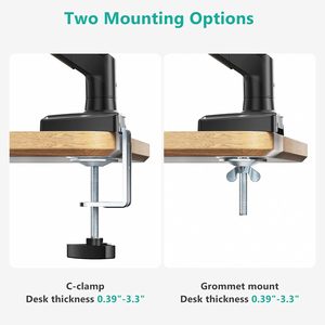 Support de moniteur simple à ressort mécanique en <span class=keywords><strong>acier</strong></span>/aluminium ZhongQu DT-01B 13"-34" 9kg, fixation sur <span class=keywords><strong>poteau</strong></span>, support VESA, nouveau stock - Product Image 5