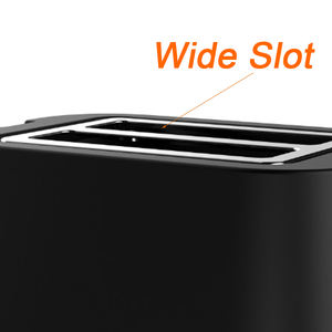 محمصة خبز سوداء من قطعتين كهربائية 2-CE/GS محمصة كهربائية 2 شريحة واسعة إضافية مدمجة تناسب أي مكان - Product Image 4