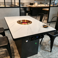 Table de barbecue commerciale sans fumée et auto-purifiante Jilu, compatible OEM, avec échappement inférieur pour hôtels et restaurants