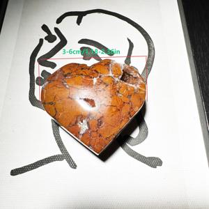 Colgante de Piedra Marrón en Forma de Corazón de 3-6 cm con Patrón Similar al de Mármol, Ágata - Product Image 1