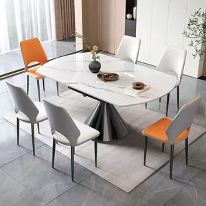 Table et chaises de salle à manger en pierre frittée, style moderne et simple, vente en gros d'usine - Product Image 3