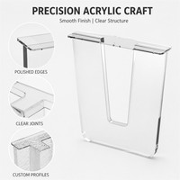 Anpassbarer Transparenter Acryl-Esstisch/Kaffeetisch mit T-förmigen Beinen Stabile Basis - Moderne Wohnzimmer-Möbel