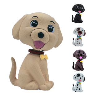 Beige Dog Bobblehead Dashboard Figurine Cute Animal Car Dashboard Decoration Resin <b>Toy</b> for Office <b>Desk</b> Home Decor Gift - Product Image 3