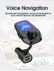 AGETUNR T26D del teléfono móvil FM adaptador USB Dual-Radio Bluetooth <span class=keywords><strong>reproductor</strong></span> <span class=keywords><strong>de</strong></span> música transmisor <span class=keywords><strong>de</strong></span> FM kit <span class=keywords><strong>de</strong></span> coche - Product Image 4
