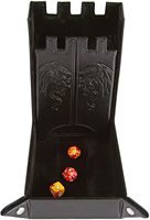 Plateau à roulettes en cuir pliable pour jeux de table personnalisé et tour à dés du MDN