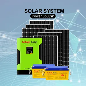 3500 w 3.5kw energie de energia sistemas solares power pv solar system kit panneau kits systeme solaires for home