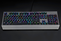 Venta al por mayor CK99 ergonomía mecánica RGB azul claro/rojo eje óptico Internet café dedicado LOL teclado para juegos con tecla completa