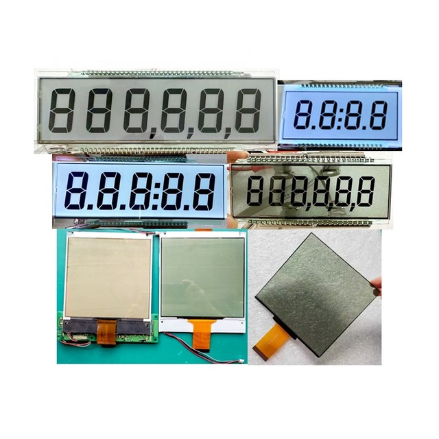 Cheap Screen 56 66 pin 4 5 6 7 Digit Panel Fuel Dispenser LCD 7 Segment Display Glass Tatsuno EX Sunny Pump LCD Display