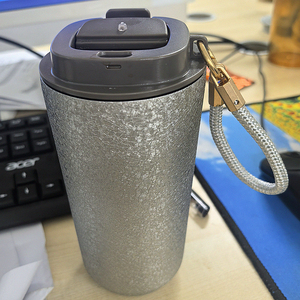 480ML 16OZ Thermal <b>Insulated</b> Vacuum Titanium Coffee Tumbler with Rope Ti Metal Portable Coffee Drink <b>Mug</b> - Product Image 6