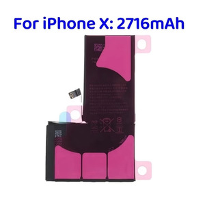 แบตเตอรี่ลิเธียมโพลิเมอร์คุณภาพสูง 2716mAh สำหรับ <span class=keywords><strong>iPhone</strong></span> 8 Plus X XR XS 11 12 13 14 15 16 17 Pro Max มาตรฐาน CE RoHS ขายส่ง - Product Image 1