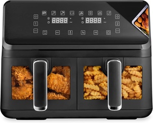 Digital Dual <b>Basket</b> <b>Air</b> <b>Fryer</b> with Visual Window <b>2</b> <b>Basket</b> Oil Free Smart Double Drawer Kitchen - Product Image 1
