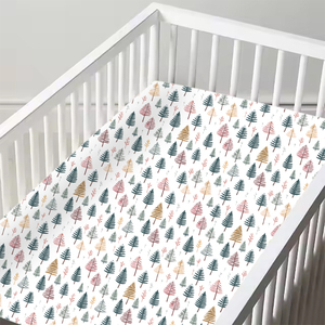 Hữu cơ 100% cotton cot <span class=keywords><strong>Crib</strong></span> trang bị tấm tùy chỉnh kích thước tùy chỉnh bông bé được trang bị <span class=keywords><strong>Crib</strong></span> Sheets đối với tiêu chuẩn nôi nệm - Product Image 5