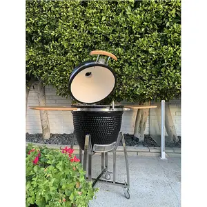 Fabricante directo al por mayor al aire libre PARRILLA de huevos de carbón parrillas de barbacoa de cerámica Kamado parrilla para la venta