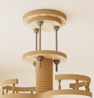 NOUVEAU 2026 Arbre à chat de luxe moderne en bois et sisal naturel avec griffoir, Tour d'escalade pour chat