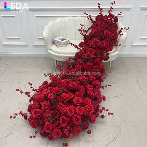 LEDA - Decoración para Fiestas y Eventos, Camino de Mesa con Rosas Rojas, Fondo de Flores Artificiales Popular para Bodas - Product Image 4