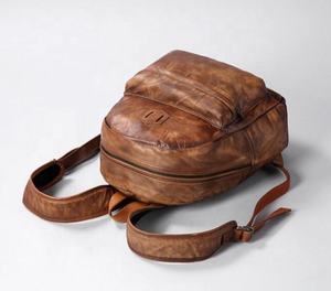 Mochila Unisex Hecha a Mano de Cuero Genuino Colección Ciudad Moda Grado Superior Uso Diario - Product Image 2