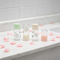 Petite bouteille en verre pour emballage cosmétique, logo personnalisé imprimé en soie, cadeau de mariage, flacons vides pour maquillage, conteneur en verre, vente en gros