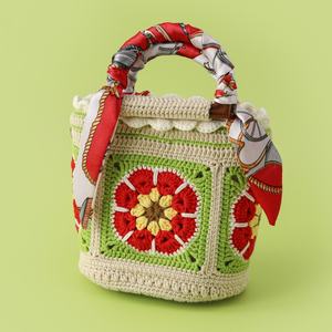 Écharpe en soie Diao <span class=keywords><strong>Chan</strong></span> tissée à la main style chinois au crochet, sac à main sexy en laine et coton, forme baril sans bretelles - Product Image 1