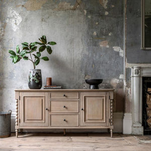 American Style Solid Wood <b>Sideboard</b> 166x45x80cm Retro Color Antique Entryway Cabinet French Carved TV <b>Storage</b> Furniture - Product Image 3