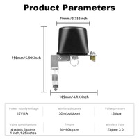 Pengontrol Katup Gas Cerdas Tuya Zigbee Premium, Kontrol Suara Hidup Mati Jarak Jauh, Katup Gas Pintar