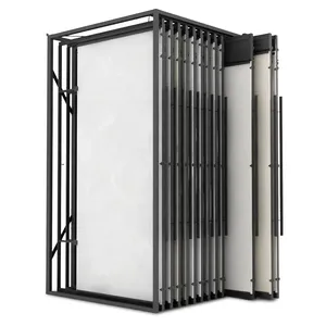 Étagère d'exposition de carreaux à rabat, étagère d'exposition de carreaux à tirage <span class=keywords><strong>horizontal</strong></span>, étagère d'exposition de carreaux à poussée, design marbre, étagère d'exposition de carreaux en métal, support d'exposition de carreaux de sol - Product Image 1