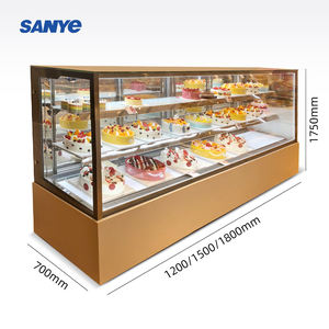 Refrigerador Exhibidor de Pasteles Comercial de Tres Niveles para Panadería y Pastelería con Luz LED, Control Digital y Base de Acero Inoxidable - Product Image 1